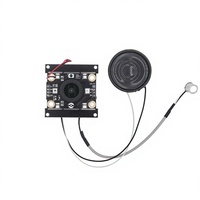 Module de caméra de porte ultra-plat de 13,5 mm de hauteur avec vision nocturne infrarouge et audio bidirectionnel, module de sonnette vidéo 1MP