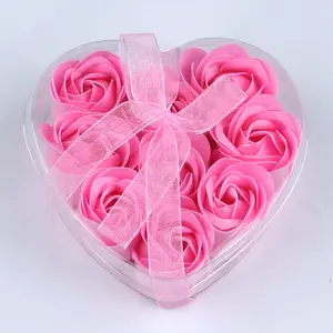6pcs per Box Lavender Heart Rose Soap Petals Wedding Return Gifts