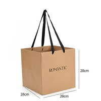 Sac de transport portable et étanche pour fleurs, sac à main trapézoïdal pour fleuriste avec poignée, boîte d'emballage florale, fournitures en gros