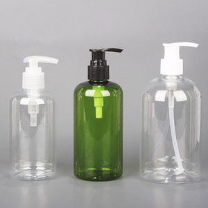 Wholesale 30ml 60ml 120ml 240ml 350ml 500ml 1000ml PET White Clear Round Plastic Bottles with Pump Sprayer for Hand Soap Shampoo