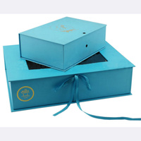 Carton d'emballage avec fermeture magnétique personnalisée, boîte-cadeau pour le maquillage, couvercle à rabat