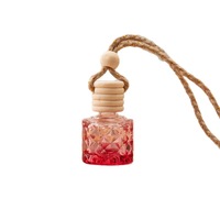 Diffuseur de parfum pour voiture vide de 8 ml avec logo personnalisé, flacon en verre vide pour désodorisant de voiture avec couvercle en bois
