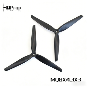 Juego de Hélices HQ MacroQuad 8x4.3x3 de Tres Aspas con Una Hélice CW/CCW Duradera de Color Negro para Drones de Carreras FPV - Product Image 1