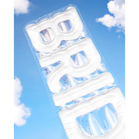 Flotteur gonflable transparent en PVC personnalisé, chaise longue flottante, lit flottant, flotteur de piscine gonflable pour adultes