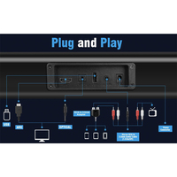 Samtronic Sound Bar, SM-2112 TV layar datar 27 ", Soundbar nirkabel teater Rumah Surround Sound Bar