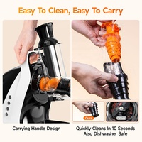 BPA-vrije grote opening slowjuicer voor sinaasappels en ander fruit, geschikt voor hotels, restaurants en kantoren.
