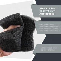 Mousse filtrante à cellules ouvertes réticulée en polyéther polyuréthane et charbon actif, 10-60 PPI, moderne, pour aquarium et bassin à poissons, personnalisable
