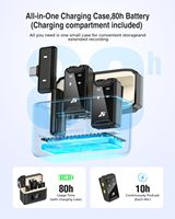 ONELEADER SX22 Çift Kullanımlı Profesyonel Kablosuz Kondenser Yaka Mikrofonu Kardiyoid Gürültü Önleyici Hafif Tip-C iPhone