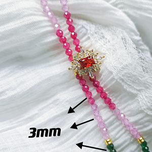 कारखाने कस्टम लक्जरी महिलाओं के सीज़ नेकलेस ट्रेंडी नए अर्ध-कीमती फूल पेलेंट क्यूब बीड हार हार - Product Image 5