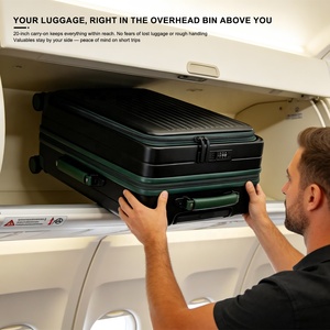 <span class=keywords><strong>Valise</strong></span> de voyage multifonctionnelle à roulettes en PC, légère et durable, à ouverture latérale, personnalisée en usine, style moderne - Product Image 4