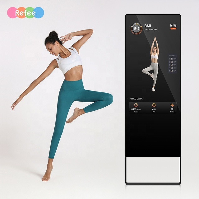 Home Smart Fitness Mirror Gym Workout Exercise Android ODM/OEM LCD Display AI Interactive Touch Screen IOS Android SDK Bath