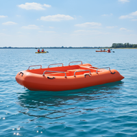 Bateau de pêche en LLDPE de 3,5 mètres pour 6 personnes, pour le contrôle des inondations, les secours en cas de catastrophe, la sauvetage, stable, équipé d'un moteur hors-bord pour le ski nautique