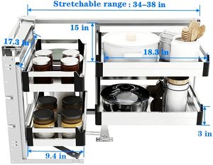 Modern Design Soft Close Magic Corner Pull Basket Factory Direct In-Cabinet <b>Kitchen</b> <b>Storage</b> Cabinet Accessories Drawer Easy BN K - Product Image 3