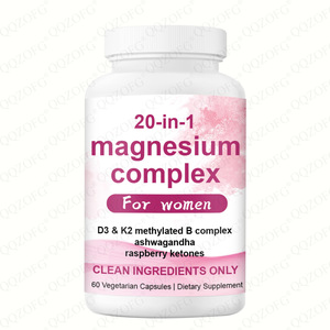 สินค้ามาใหม่ TK สินค้าขายดีบน Amazon วิตามินแมกนีเซียมคอมเพล็กซ์ 20-in-1 สำหรับผู้หญิง 60 แคปซูล อายุการเก็บรักษา 24 เดือน วิตามิน D3 K2 สารสกัดจาก Ashwagandha - Product Image 5