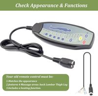 Télécommande manuelle pour fauteuil inclinable électrique de massage avec chaleur et vibrations pour canapé