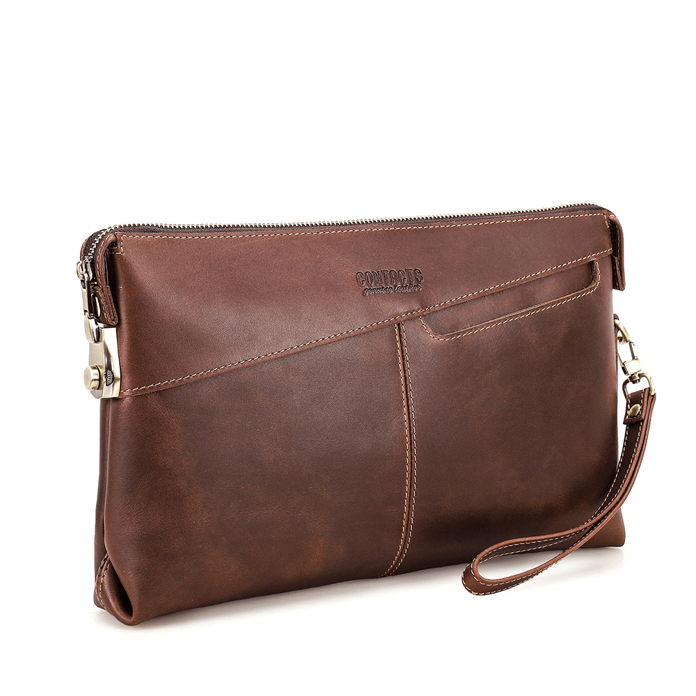 Clutch Branded Purse For Men RFID Protected Genuine Leather Wallet