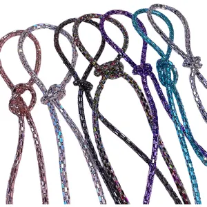 Jewelry rhinestone drawstring hoodie hot fix crystal decorated strip cord rhinestone rope