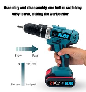 KM Precio al por mayor Batería recargable Taladro eléctrico de impacto de 13mm Taladro percutor eléctrico con mango - Product Image 4