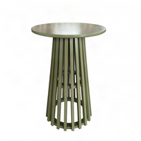 Table de bar en bois massif de haute qualité, en pin, plateau rond de 70 cm, pour événements en plein air, mariage, fête, restaurant, mobilier