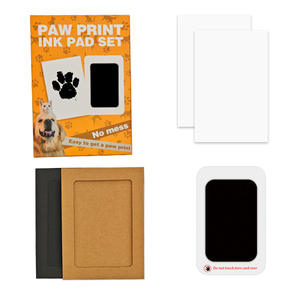 Kit de Almohadilla de Tinta Clásica Cuadrada Negra para Huellas de Patas de Mascotas (Gatos, Perros, Patos) con Fecha de Cumpleaños y Recuerdo Conmemorativo - Product Image 6