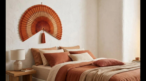 Handmade Large Bamboo <b>Wall</b> <b>Fan</b> <b>Decor</b> Terracotta Boho Art Natural Home Decoration Vietnam Factory - Product Image 5
