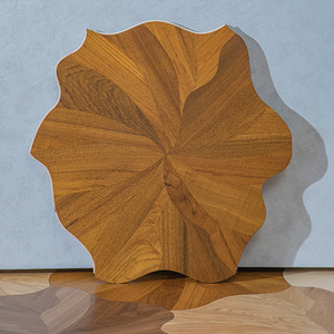 Parquet en bois d'ingénierie en chêne feuille de lotus 600x600mm 15mm, âme en bouleau, placage naturel 1.2mm, compatible chauffage par le sol - Product Image 3