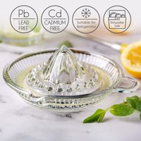 Presse-citron Extracteur de presse-agrumes en verre Main manuelle avec poignée Presse-citron en verre transparent