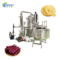 Friteuse sous vide entièrement automatique Shepody pour la friture de fruits, légumes, viandes, collations, machine industrielle pour la friture de chips de pommes