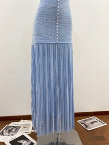 AIMEISI Nuovo Set Elegante da <span class=keywords><strong>Donna</strong></span> per Ramadan, Due Pezzi con Cardigan Lavorato a Maglia e Abito con Bretelle, Texture Jacquard 3D <span class=keywords><strong>in</strong></span> Pizzo - Product Image 3