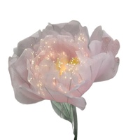Grande fleur artificielle en soie lumineuse, ouvrant et fermant électriquement, faite à la main, 60 cm, couleur personnalisable pour la maison