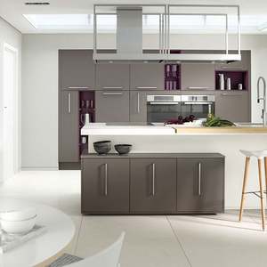 Gabinete de Cocina de Estilo Australiano 2024, Lacado Negro Mate Premium, con Luz LED, Diseño de Alta Gama - Product Image 5