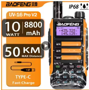 Nuevo Walkie-Talkie <span class=keywords><strong>Baofeng</strong></span> UV-16 Pro 2026, Resistente al Agua IP68, Potente Radio CB <span class=keywords><strong>UV16</strong></span>, Transceptor de Doble Banda, Intercomunicador de 50KM - Product Image 2