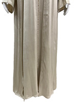 Robe musulmane élégante pour femmes, style Moyen-Orient, Dubai, en polyester, ensemble deux pièces, style arabe, avec perles