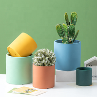 Meilleures ventes : Jardinières en porcelaine émaillée nordique colorées pour la décoration de jardin et de maison, avec trou de drainage, vente en gros
