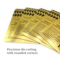 Carte en plastique dorée personnalisée, carte de visite en PVC sur mesure, matériau durable et flexible, cadeau promotionnel, carte de membre VIP