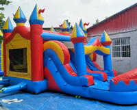 Structures gonflables personnalisées Nova avec toboggan pour les fêtes d'enfants en plein air