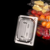 Boîte d'emballage en plastique transparent à clapet pour fruits frais, idéale pour 500g de fraises