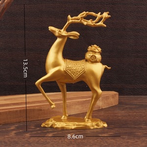 Adorno de ciervo estilo chino, decoración de Feng Shui de aleación para sala de estar, hogar, jardín, decoración de bodas - Product Image 2