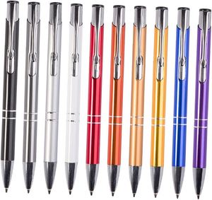 Stylo à bille rotatif en métal gravé au laser promotionnel avec logo personnalisé - Product Image 2