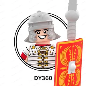 DY351-362 Ancient Rome Medieval Roman Centurion Red Blue White Heavy Infantry Building blocks Educational mini Toys For kids