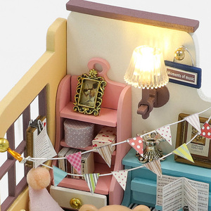Fabrikpreis Cuteroom S2303 Moments of Music Mini Puppenhaus 3D Holz-Puppenhäuser DIY Miniatur-Puppenhaus mit <span class=keywords><strong>LED</strong></span>-Beleuchtung - Product Image 4