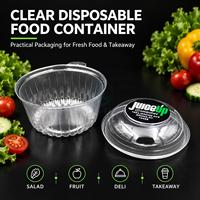 Bol à salade en plastique transparent personnalisé avec couvercle en dôme transparent pour l'emballage de fruits à emporter, fabricant