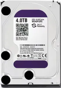 WD Purple Harddisk 3.5" 4TB SATA3 6Gb/s IntelliPower 5400RPM 64 MB HDD WD40PURX