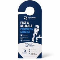 Impression personnalisée de prospectus de porte pour la publicité de plomberie, matériel marketing pour la publicité de quartier, dépliants de porte pour plombiers