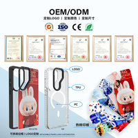 Étui de téléphone personnalisé avec logo, transparent, magnétique, sécurisé, avec insert interchangeable pour Samsung Galaxy S24 25 26ultra, étui en TPU