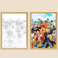 Lampe Anime RGB, Enseigne Néon Anime, Lampe à Illusion 3D, Veilleuse à Illusion Optique, Enseigne LED Anime Alimentée par USB pour Chambre à Coucher