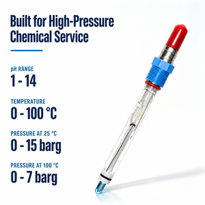 Sonde pH VP ACpH4262 120mm 1-14 pH 100°C 15 bars avec connecteur VP PT1000 ATC en verre pour gravure de semi-conducteurs et applications photovoltaïques - Product Image 2