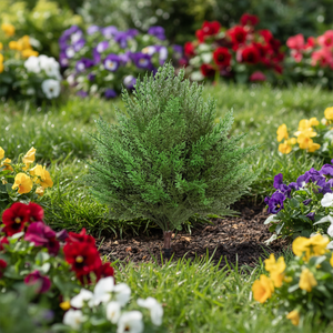 Pieds <span class=keywords><strong>de</strong></span> décoration amovibles en feuilles <span class=keywords><strong>de</strong></span> cyprès artificielles pour l'extérieur, vente en gros, petites plantes vertes artificielles <span class=keywords><strong>de</strong></span> cyprès pour l'artisanat - Product Image 5