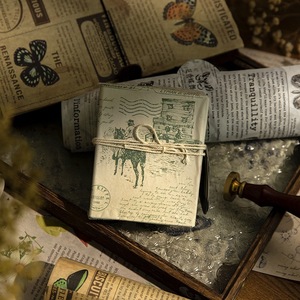 1 Rollo de Cinta Adhesiva Decorativa Serie Quiosco Callejero, Alfabeto Inglés Retro, Estilo Periódico, Material para Diario, 6 Estilos - Product Image 4