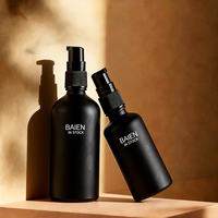 Botol Semprot Pompa Kaca Hitam Matte 5ml 10ml 15ml 20ml 30ml 50ml 100ml Langsung dari Pabrik, Kosong untuk Lotion, Toner, Parfum, Perawatan Kulit